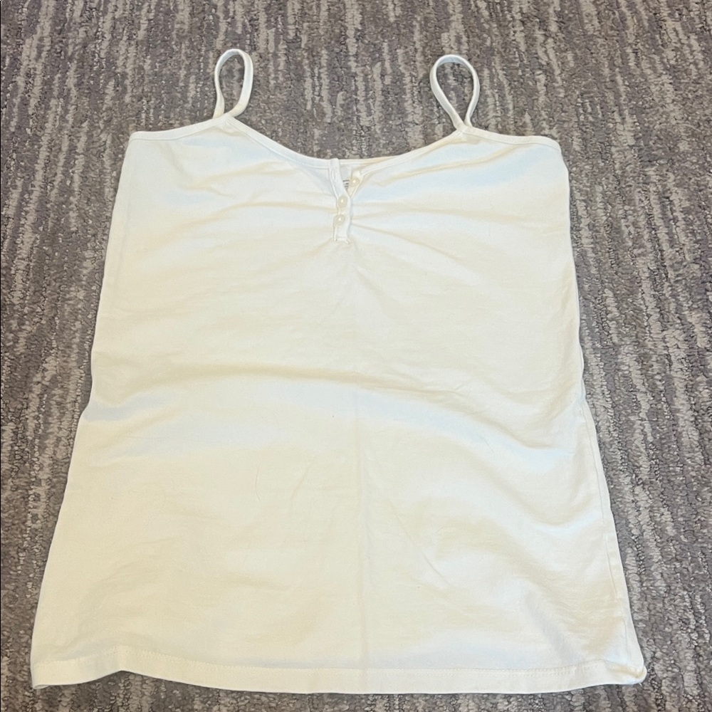 Brandy Melville White Spaghetti Strap Tank Top